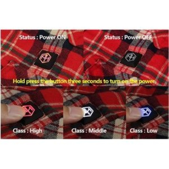 ✔NEW! Men's 🔥HEATED🔥 Flannel Jacket - Picture 6 of 7